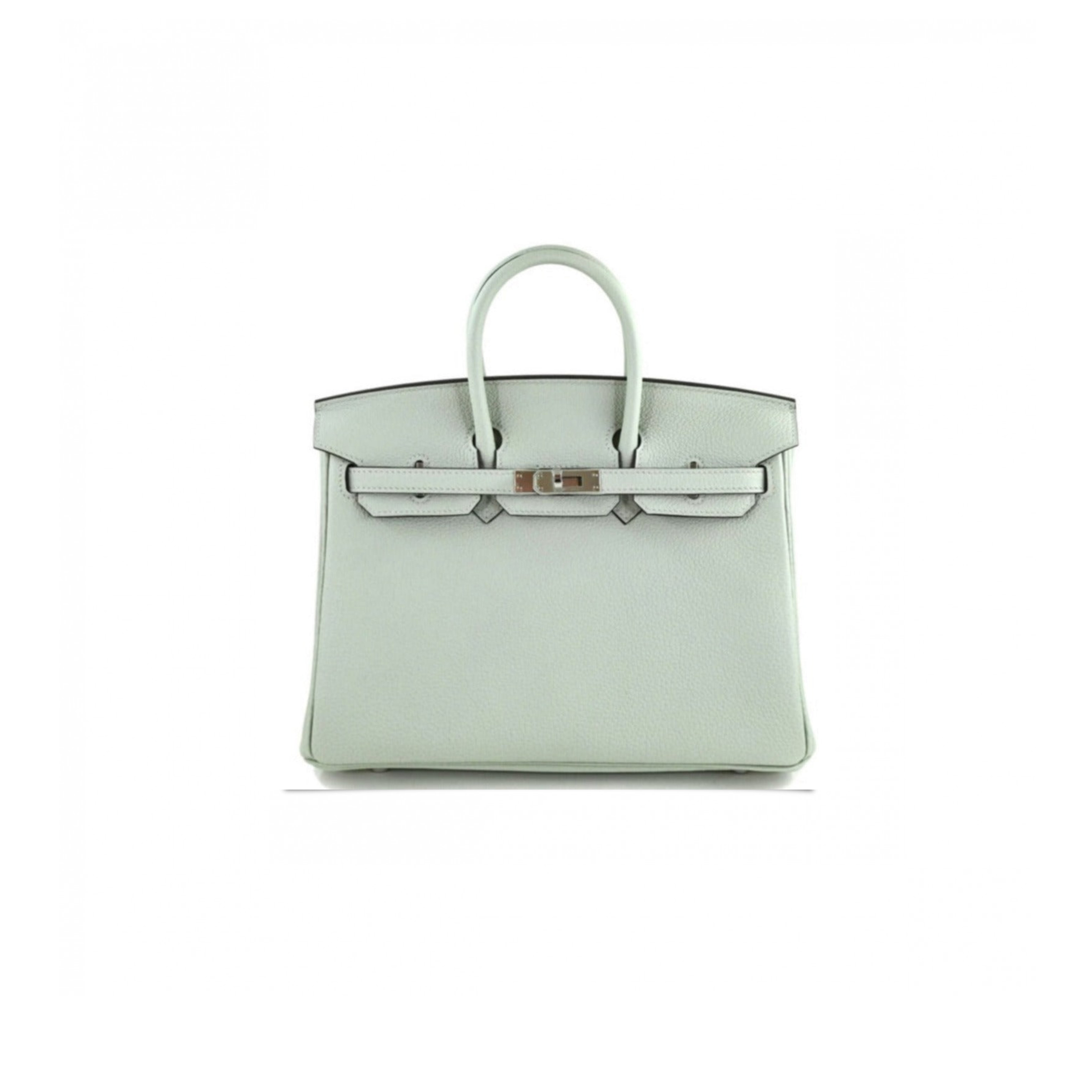 H**mes master birkin 20 togo leather bubble green silver buckle h028367ca12 (20*16*11cm)